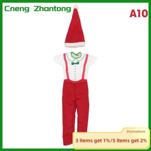 Cneng Christmas Dress Outfit Dress Hats for 11 inch 30cm Doll Clothes Doll Accessories