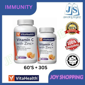 VitaHealth Vitamin C with Zinc+ 60s+30s [TIME RELEASE FORMULA VIT C FOR IMMUNITY AND SKIN ] [EXP DATE: 3/6/2027]