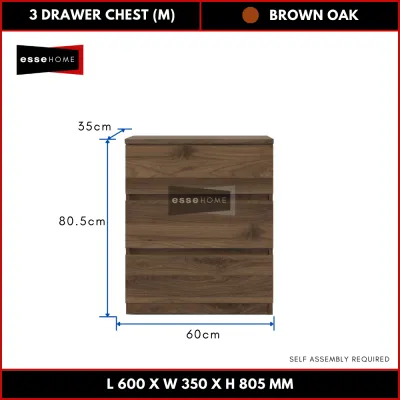 EsseHome 4 Layer Chest Drawer Papan Tebal Bigger Size Storage Almari Laci 3 Layer 2 Layer