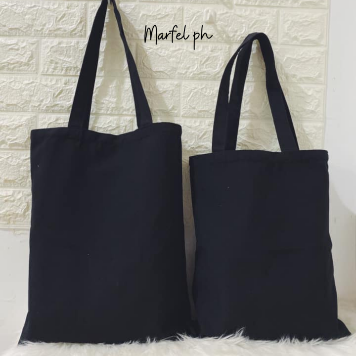 Plain black canvas tote bag sale