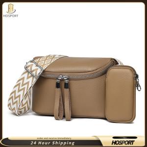 【HOSPORT】Women Vintage Satchel Bag with Wide Strap Versatile Hobo Bags Simple Shoulder Purse Commute Bag with Matching Clutch Set