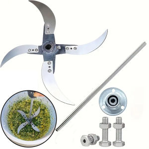 New Model Hand Operated Chicken Duck Farm Animal Feed Grinder Specialized Blade Set for Grass And Vegetable Chopping Electric Drill Modified Crusher Forage Chopper Poultry Vegetable Shredder Household Farming Grinder