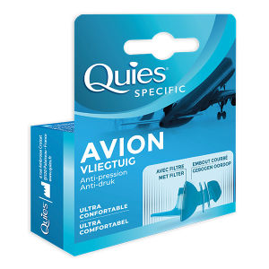 France Quies Avion Earplugs Reusable | Airplane Pressure Relief Flight Travel Ear Plugs Penutup Telinga 飞机减压耳塞