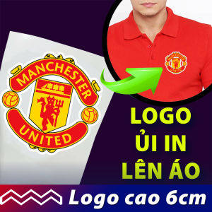 Logo IN lên vải và áo. Logo Manchester united cao 6 cm mẫu số 1. LOGO ỦI NHIỆT. Dùng bàn ủi in lên vải áo