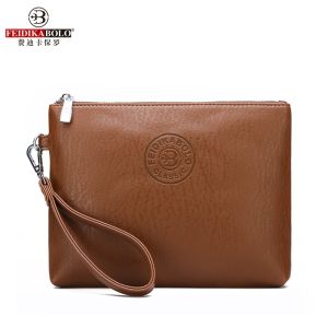 AE Mens 2026 New casual mens clutch bag pu Soft leather mens bag phone bag large-capacity wallet