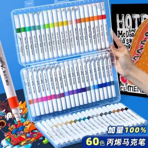 LE Big-capacityAcrylic Pen Water-Based Acrylic Marker Pen Suitable For Fabric Canvas Art Rock Painting Stone Card Making Metal And Ceramic DIY Art Set