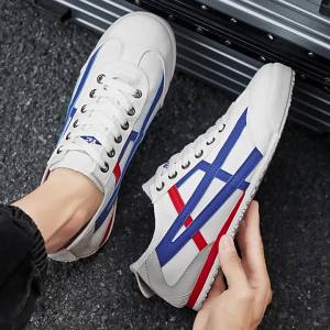 AU2026 New summer canvas shoes for men breathable trendy online versatile slip-on loafers