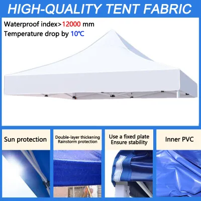 DUBOR Heavy Duty Pop Up Canopy Waterproof Outdoor Gazebo Tent for Camping Beach Car Parking Market Stall Tent 2x2/2x3/3x3/3x4.5/3x6m