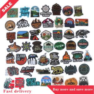 [COD] [Mecola] 50Pcs Camping Landscape Sticker Outdoor Adventure Suitcase Laptop Guitar Sticker