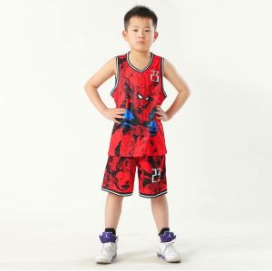 Bộ quần áo siêu nhân người nhện sát nách dáng thể thao cho bé trai SN12