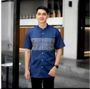 EDISI LEBARAN IDUL FITRI BAJU ATASAN KEMEJA KOKO PRIA MUSLIM KURTA KAUTSAR LENGAN PENDEK