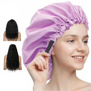Mũ tắm Aquior mũ tắm có thể điều chỉnh kích cỡ dành cho nữ hai lớp chống thấm nước có thể tái sử dụng kích cỡ lớn phù hợp với mọi loại tóc dùng cho các buổi spa hoặc tắm chất liệu mềm mại và thoải mái họa tiết da báo thời trang.