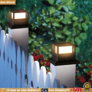 [Vktech] Solar Column Light LED Outdoor Lighting Fence Gate Pillar Garden Courtyard Lamp
