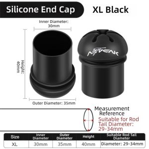 BESTOURO Silicon Nắp đầu cần câu Độ đàn hồi mạnh mẽ Nhiều màu sắc Bảo vệ đáy cần câu  Nút đuôi cần câu Phụ kiện câu cá