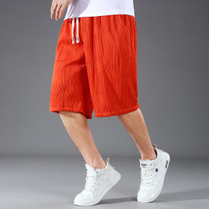 【4XL-11XL】Quần nam năm điểm 180kg có thể mặc lớn đầy đặn ngoại cỡ quá khổ Lụa băng khô nhanh có kết cấu độc đáo cộc rộng thể thao mùa hè mát mẻ thường ngày