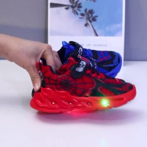 1-9-Year-Old Boys and Girls Breathable Mesh Sneakers in Spring and Autumn MGO Youngsters LED Luminous Sneakers-Motion-Sensing F2026