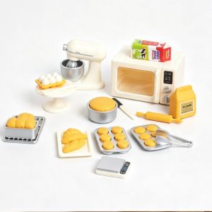 LP9U 1/12 Scale Dollhouse Kitchen Scene Model Multicolor Playing House Miniature Coffee Set Miniature Model Toy Dollhouse Coffee Machine Dollhouse Use