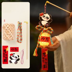 Brisa mid-autumn lantern chinese new year decoration items home 灯笼 Luminous Mid-Autumn Festival Lantern Handmade Ancient Style Flower Lanterns Antique Handcraft Rabbit Handheld Lantern Kid Gift