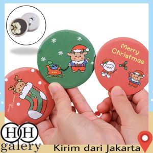 HH Cermin Bulat Karakter Kaca Cermin Make Up Mini Kaca Travelling Motif Lucu Kaca Mini Travel Size