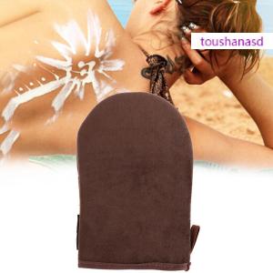 toushanasd BROWN reply applicator tanning ถุงมือครีมโลชั่นมูสทำความสะอาดร่างกายถุงมือ