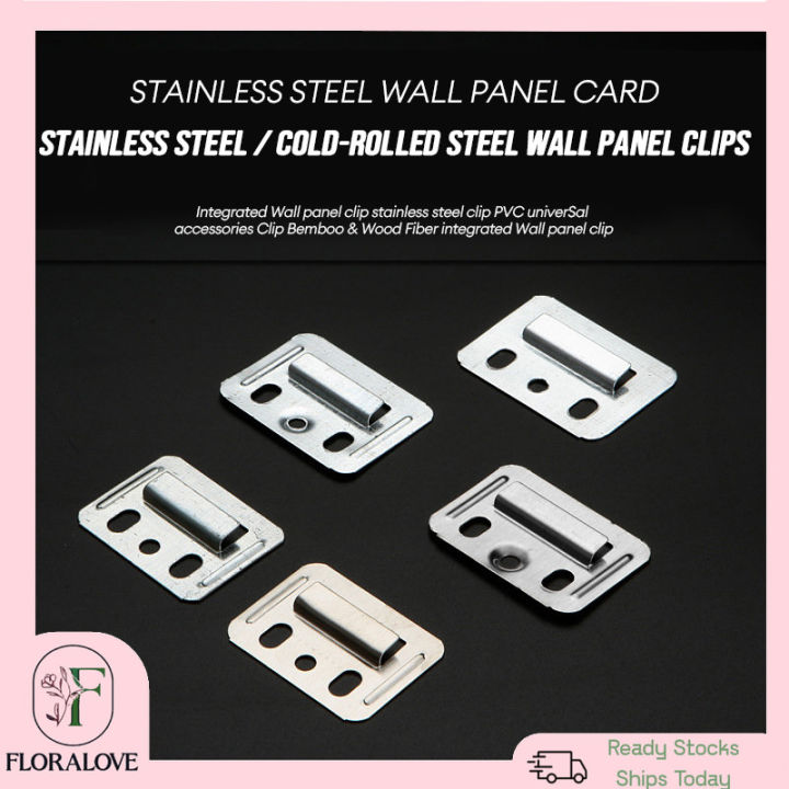 Wall Module Clips 100Pcs Metal Wall Panel Clips for PVC WPC Fluted Cladding Easy Install ...
