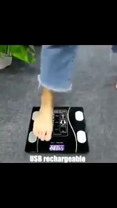 Smart Weight Scale Bluetooth Rechargeable Electronic Smart Weight Loss Body Fat Scale USB Charge