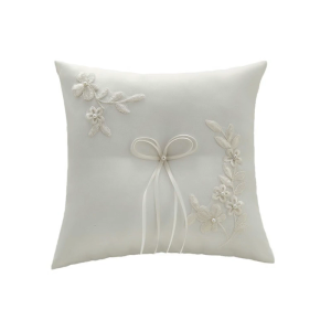 Wedding Pearls Rings Pillow for Wedding Parties and Celebrations Exquisite Wedding Rings Bearer Pillow Cushion Bows