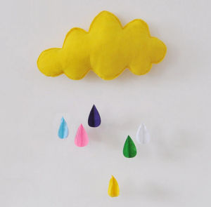 Hanging Decoration Ornament Cloud Moon Decoration for Baby Bedroom Teepee Tent Display/Hiasan Gantung Hiasan Bulan Awan untuk Paparan Khemah Teepee Bilik Tidur Bayi