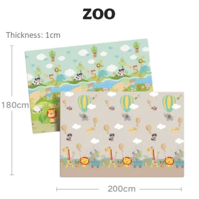 180/200CM Double Sided Baby Playmats Crawling Floor Mat Foldable Toddlers Crawling Mat