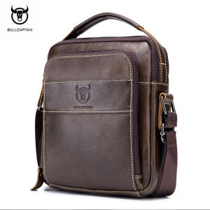 BULLCAPTAIN leather lightweight crossbody bag mens shoulder bag