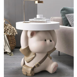 Nordic Style Sofa Side table Bear Dog Elephant Melody Living Room Tea Tables Cartoon Bedside Desk Home Deco
