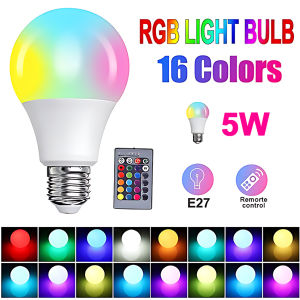 Led bulb Smart Control Lamp 3W 5W 10W 15W Colorful Smart Lamp Changing Bulb RGB Light Lamp with Ir Remote Control Memory for Home Holiday Decoration