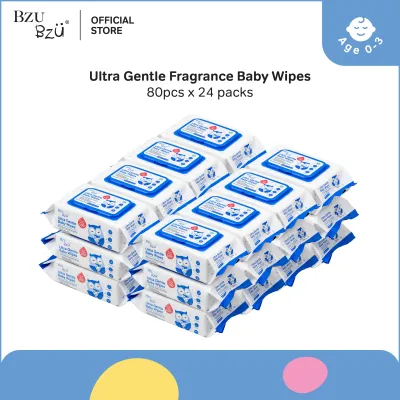 BZU BZU Ultra Gentle Fragrance Free Baby Wet Wipes (80 pcs x 24) [Exp: Year 2028]