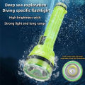 Professional Waterproof LED Headlamp - Rechargeable Diving Flashlight for Fishing and Outdoor Activities.. 