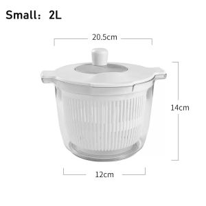 Rotary Salad Spinner Dehydrated Machine Manual Salad Dehydrator Vegetable Colander 蔬菜沙拉脱水器