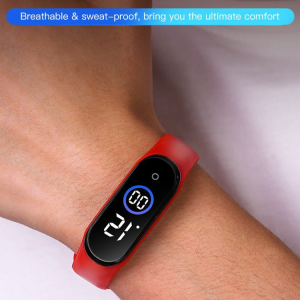LED Student Wristband 4th Generation Year-round for Sports Enthusiasts Children Middle and Primary School Students Fashionable Touch Operation Large Capacity