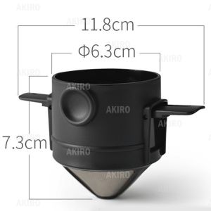 AKIRO HOME Malaysia 380/510mL Insulated Coffee Mug Add On Reusable Drip Coffee Filter Mesh Travel Mug Vacuum Thermos Mug LeakProof Thermos Cup Bottle Flask Botol Cawan Termos Reuseable 304 Stainless Steel Coffee Filter Cup 咖啡过滤网