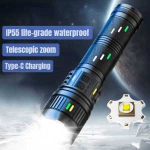 SENTER TELESCOPIC ZOOM LED SUPER TERANG / SENTER RECHARGEABLE MULTIFUNGSI