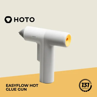 HOTO EasyFlow Glue Gun - Cordless 30s Heat Auto Dispense 3000mAh Rechargeable 28-Stick Output
