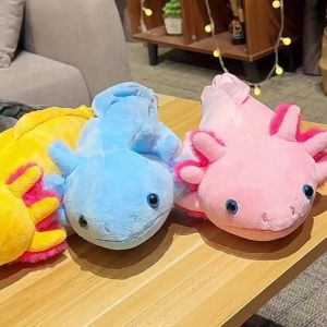 GloryStar 45cm Axolotl Plush Toy Cute Cartoon Animal Plushie Soft Stuffed Plush Doll For Birthday Gift Home Decoration
