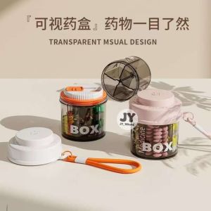 1pc Portable Medicine Pill Box Tablet Splitter Case Tablet Separator Dispenser Compartment Box