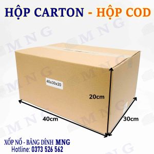 Hộp carton lớn đóng hàng size 40x30x20