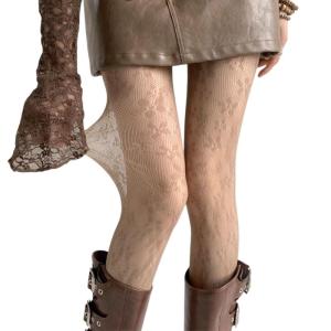 Patterned Tights Fishnet Stockings Floral Pantyhose Stockings Leggings Lace Tights for Women Girls Summer Leggings