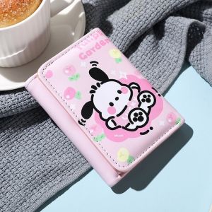 ASRV Sanrio Wallet Small Large Capacity Three Fold Female Cute Cartoon Mini Purse Student Short Wallet Niche