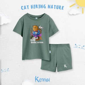 Kennai Set Kaos Anak Lengan Pendek CAT HIKING NATURE 1-13 Tahun
