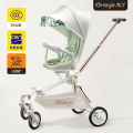 Maruya's Baby Walking Aid T6 Second Generation Baby Stroller Lightweight Foldable Can Sit Can Lie One-Button Retractable Two-Way Baby Stroller. 