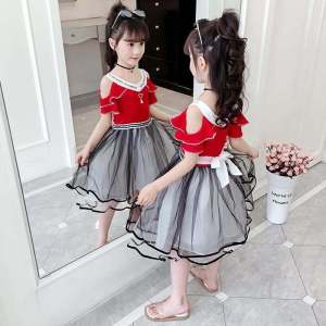 38Angugu Childrens Fashion High Quality Korean Dress for Kids Girl Cal Clothes 1 To 2 To 3 To 4 To 5 To 6 To 7 To 8 To 9 To 10 To 11 To 12 Year Old Birthday Tutu Red Princess Dresses for Teens Girls Terno Sale # G-2011.