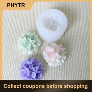 【PHYTR】 Hydrangea Flower Silicone Mold DIY Aromatherapy Candle Gypsum Resin Clay Mold Kitchen Baking Cake Decoration Flower Mold