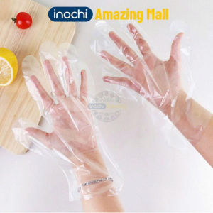 Găng tay PE Inochi | Chống trượt chống thấm dễ sử dụng | Phù hợp cho nấu ăn làm sạch bảo vệ thực phẩm