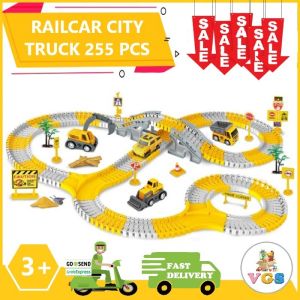 Mainan Anak Laki-Laki Mobil Mobilan Car Track Railcar Way Set 255 Pcs